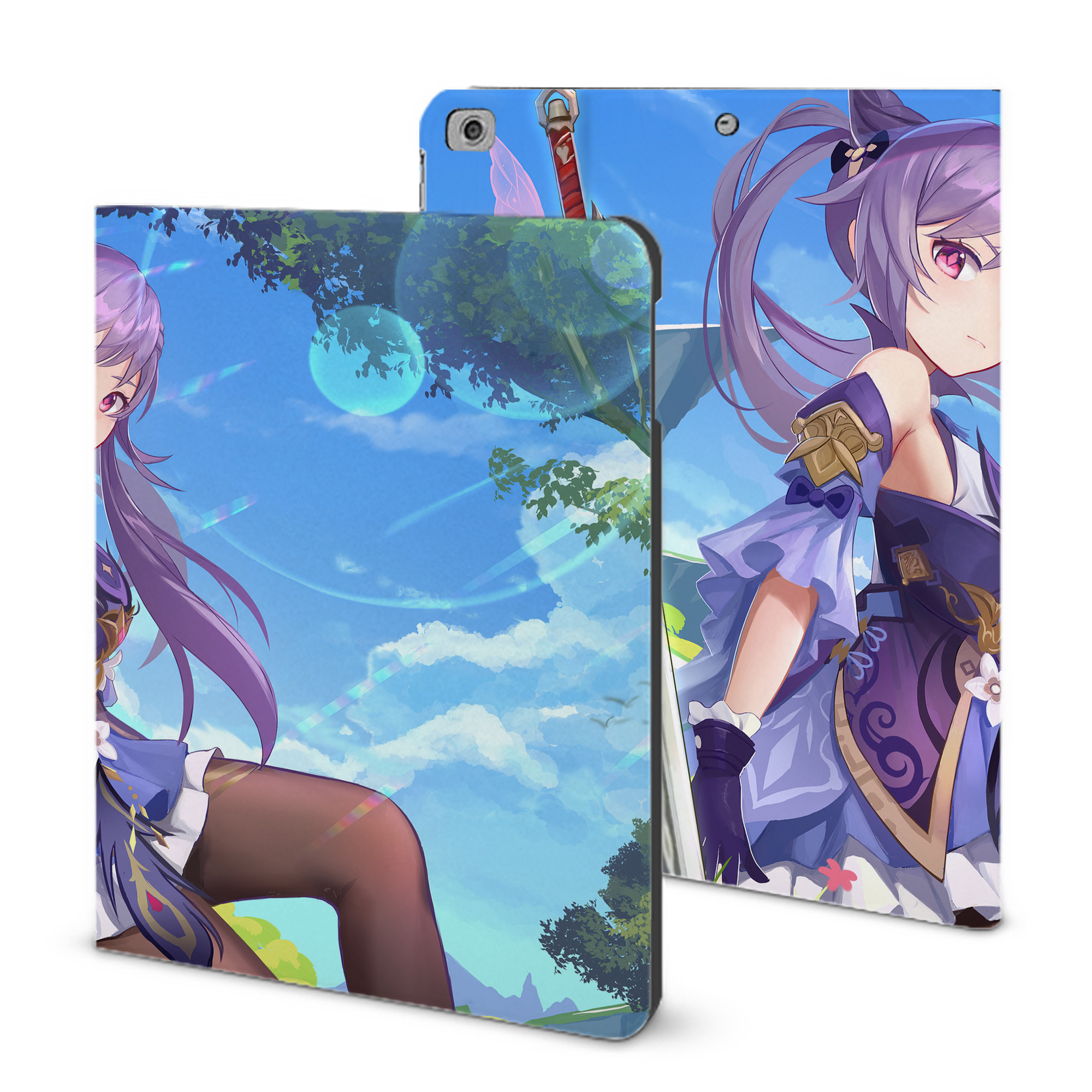 げんし神 genshin IPad ケース ブック型 PUレザー TPU 耐衝撃 軽量 薄型 ペン収納なし 全面保護 IPad 各モデル対応